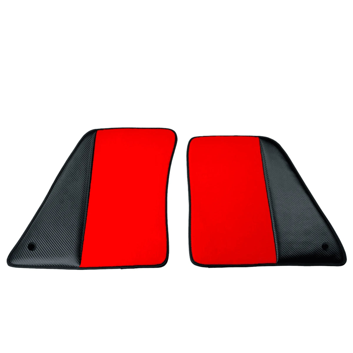 Red Floor Mats for Ferrari 296 GTB (2022-2027) with Carbon Fiber
