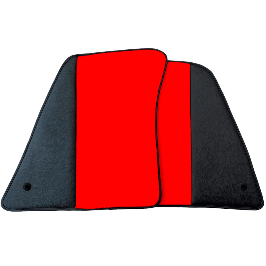 Red Floor Mats for Ferrari 296 GTB (2022-2027) with Leather