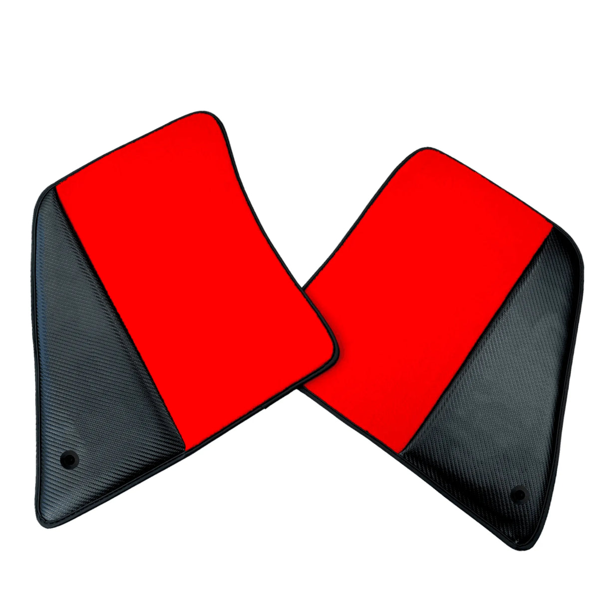 Red Floor Mats for Ferrari 296 GTS (2022-2027) with Carbon Fiber - AutoWin
