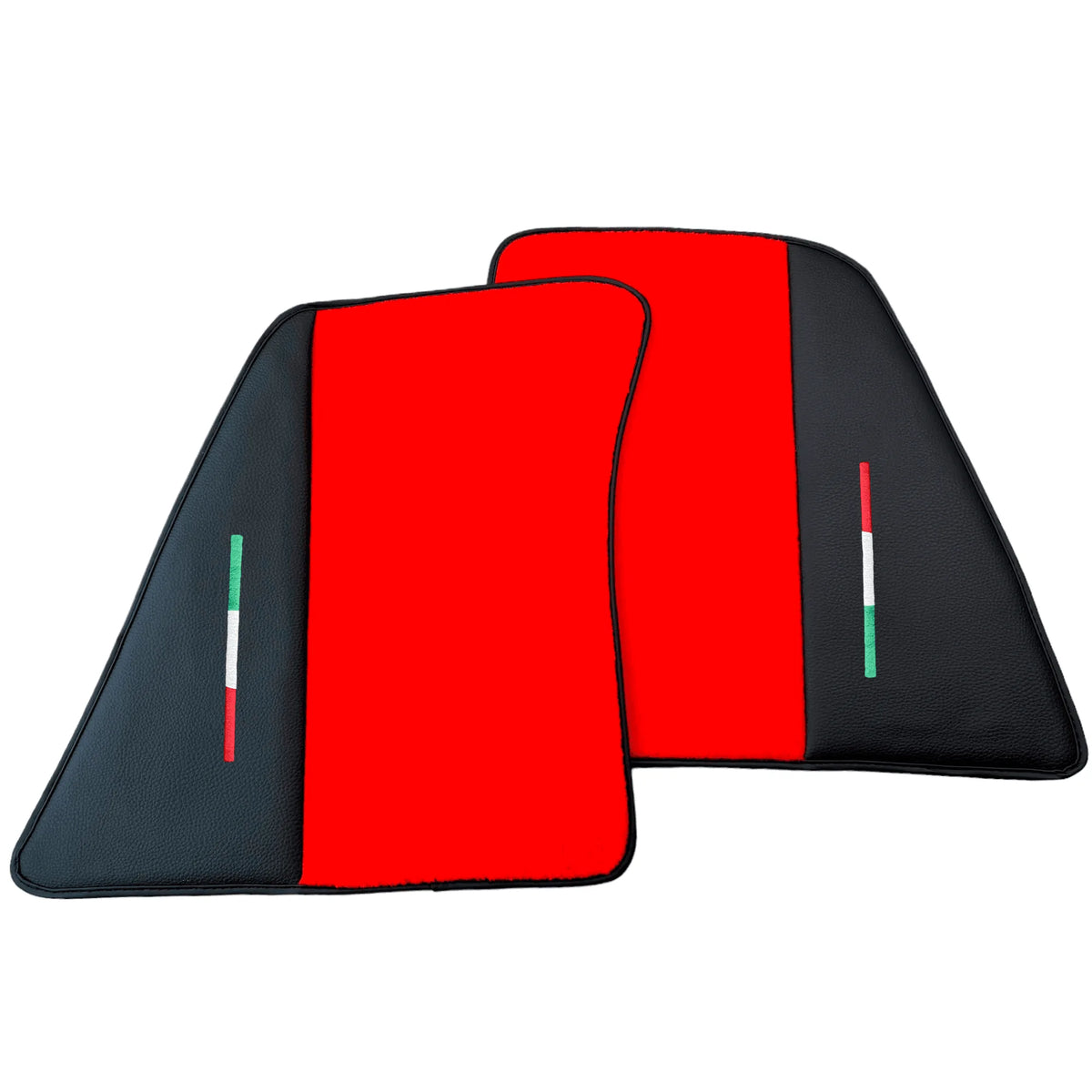 Red Floor Mats for Ferrari 296 GTS (2022-2027) with Leather - AutoWin