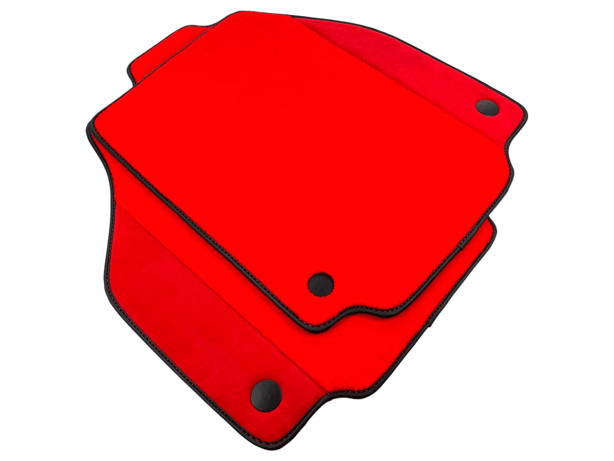Red Floor Mats For Ferrari 488 GTB 2016-2022 With Red Alcantara Leather - AutoWin
