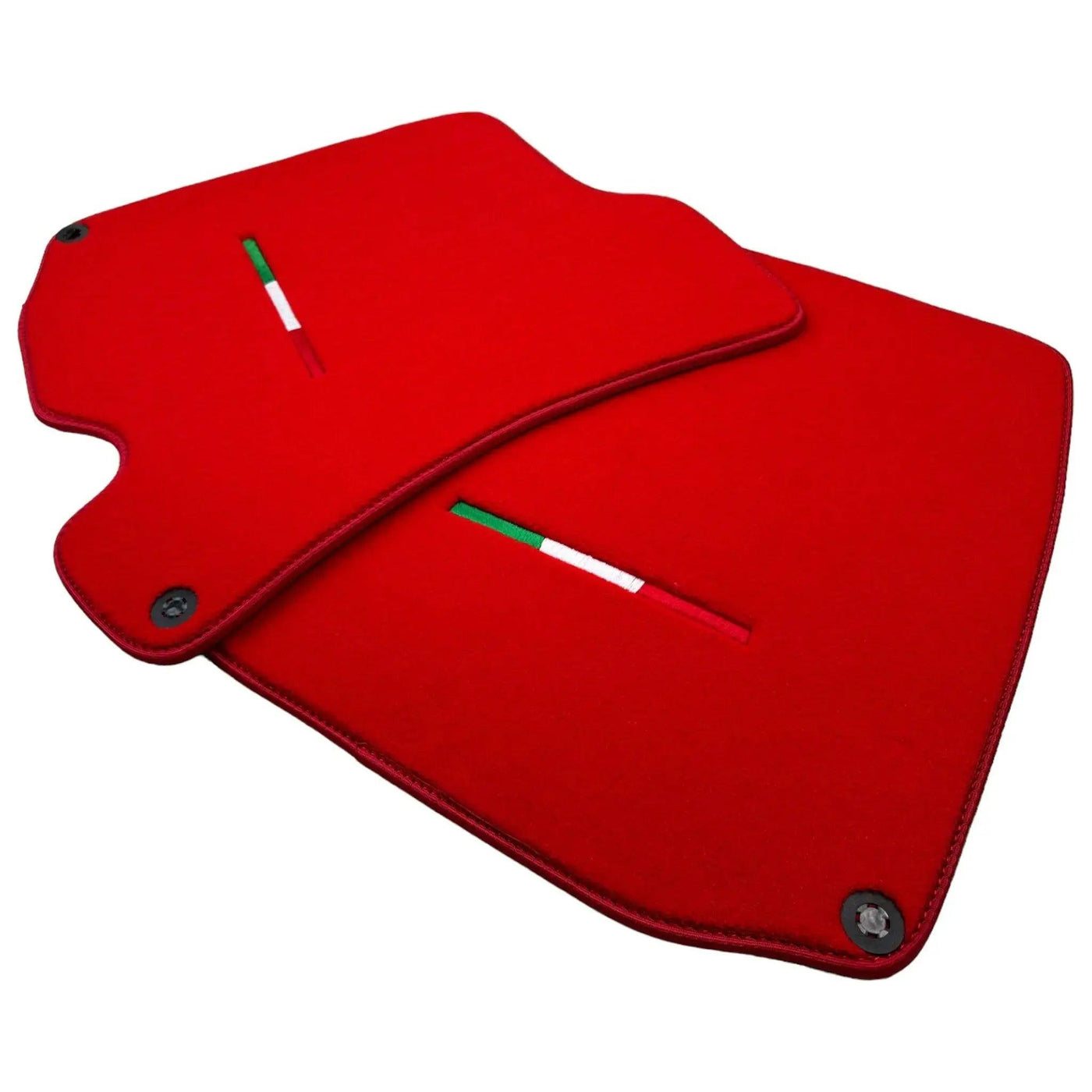 Red Floor Mats For Ferrari Roma (2021-2024) Italian Edition - AutoWin
