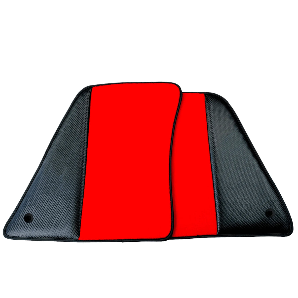 Red Floor Mats for Ferrari SF90 Stradale (2019-2024) with Carbon Fiber
