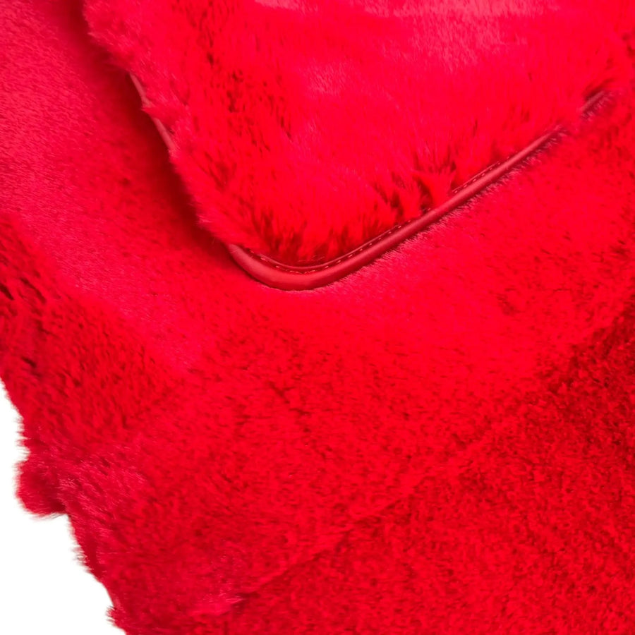 Red Sheepskin Floor Mats for Ferrari 812 Superfast (2019-2023)