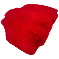 Red Sheepskin Floor Mats for Ferrari F8 Tributo (2019-2023)