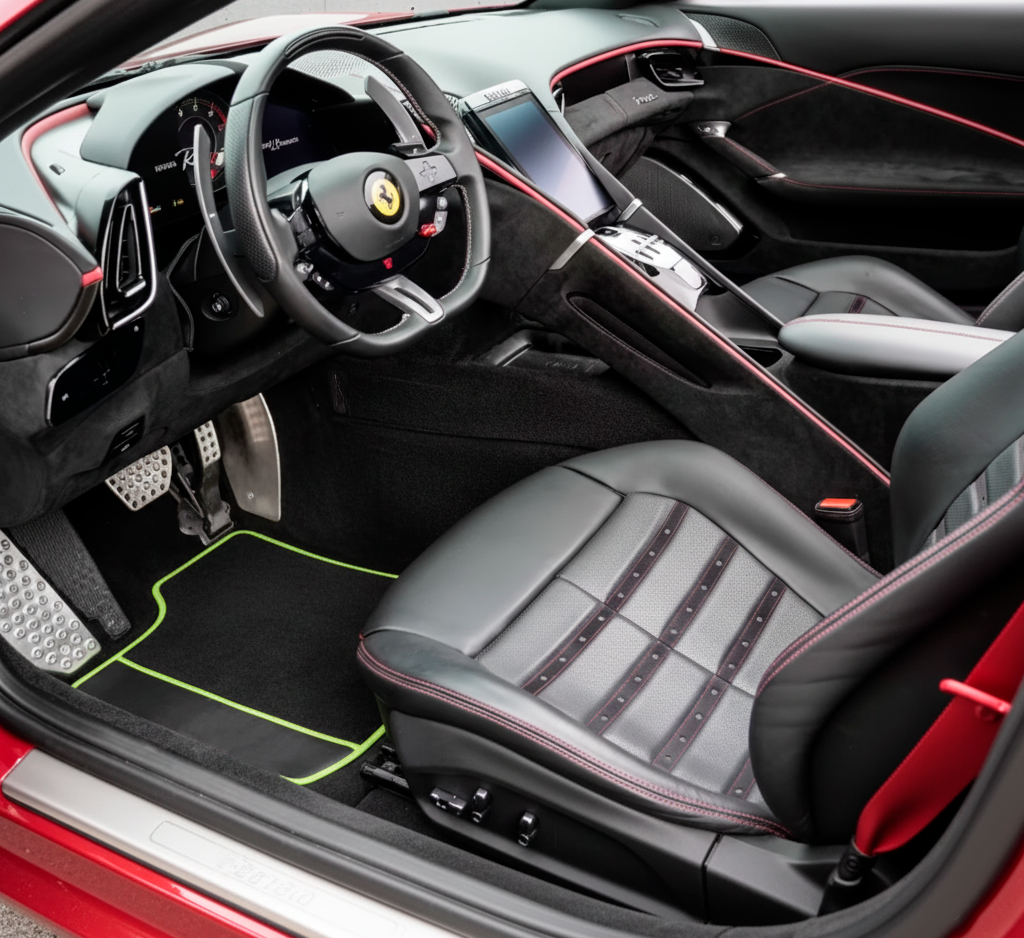 Alfombrillas azul oscuro para Ferrari Roma (2021-2024) - AutoWin.EU
