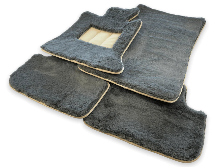 Sheepskin Floor Mats For Rolls Royce Phantom VIII (2017-2024) ER56 Design Brand - AutoWin