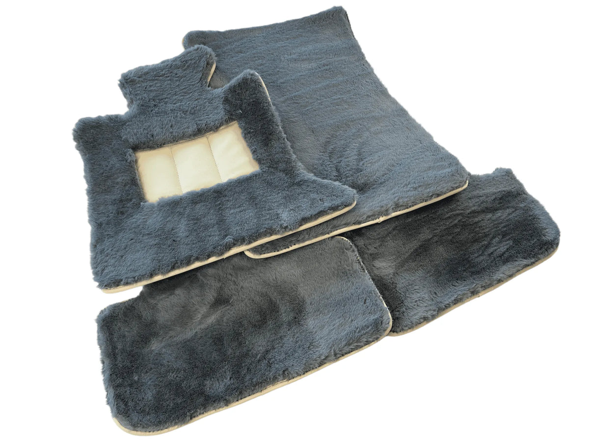 Sheepskin Floor Mats For Rolls Royce Phantom VIII (2017-2024) ER56 Design Brand - AutoWin