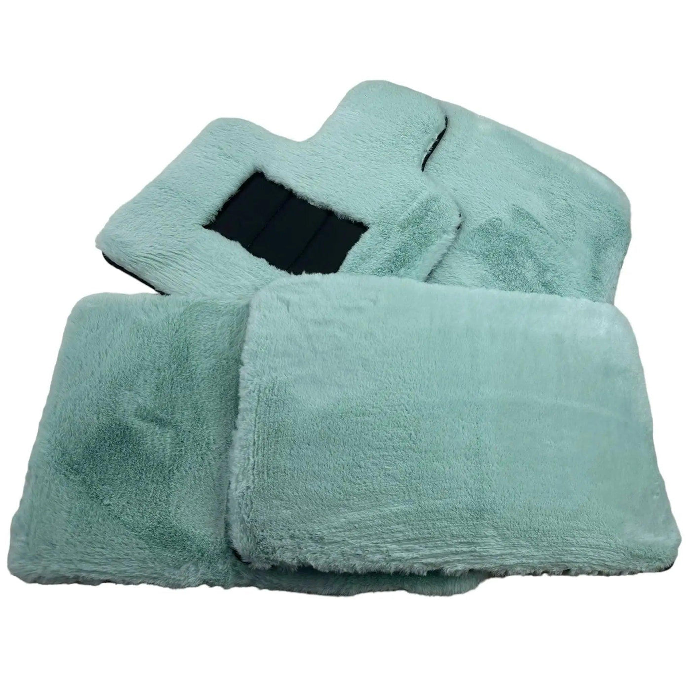 Tiffany Blue Sheepskin Floor Mats For Bentley Bentayga Er56 Design Brand - AutoWin
