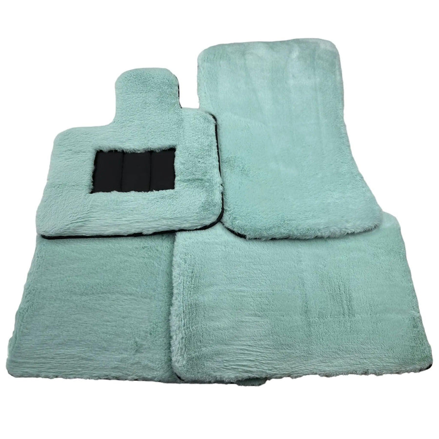 Tiffany Blue Sheepskin Floor Mats For Rolls Royce Cullinan Rr31 2018-2023 Er56 Design Brand - AutoWin
