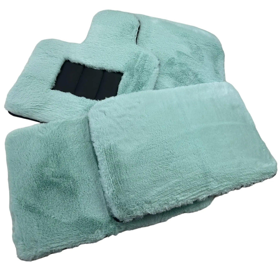 Tiffany Blue Sheepskin Floor Mats For Rolls Royce Cullinan Rr31 2018-2023 Er56 Design Brand - AutoWin
