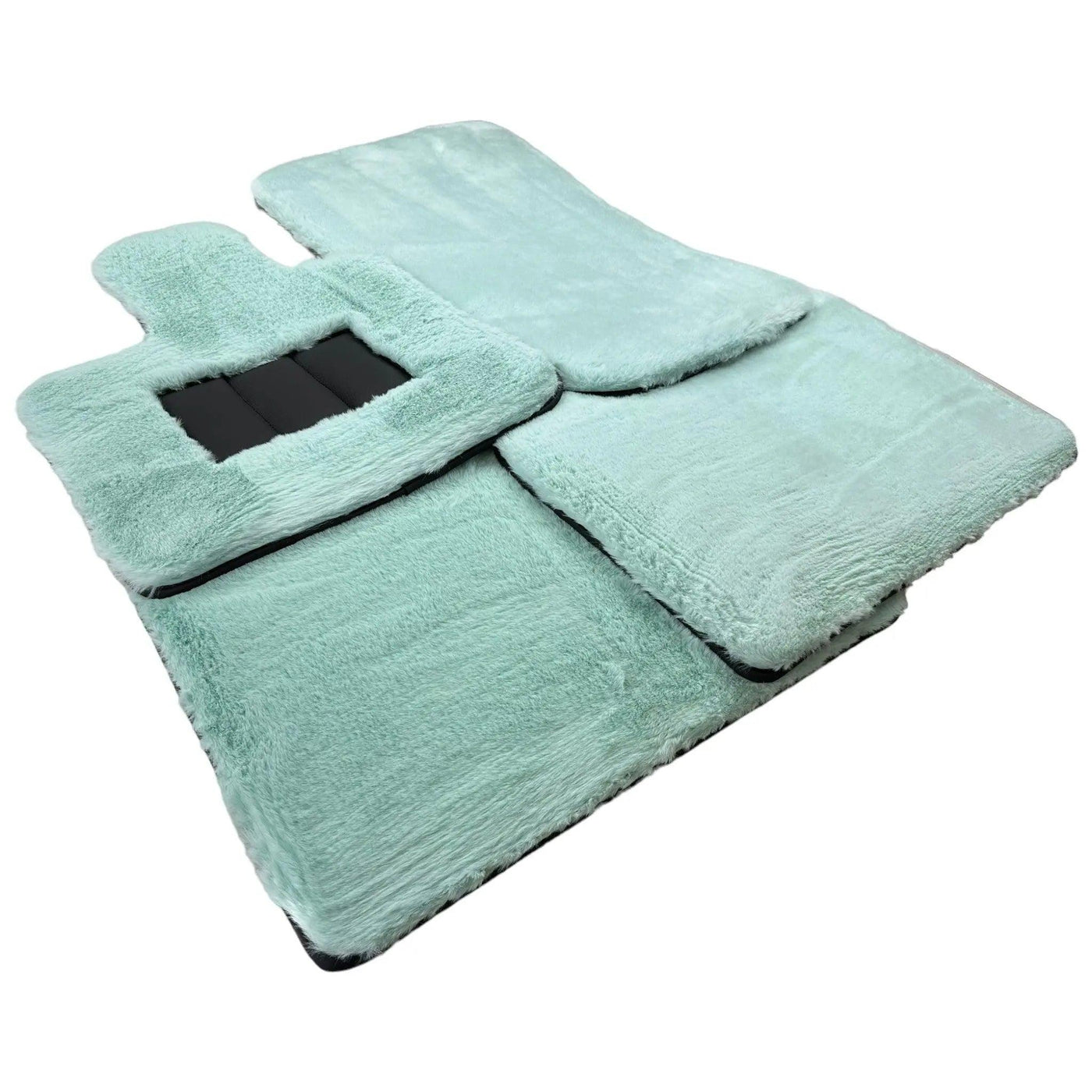 Tiffany Blue Sheepskin Floor Mats For Rolls Royce Ghost Series I (2010–2020) Er56 Design Brand - AutoWin