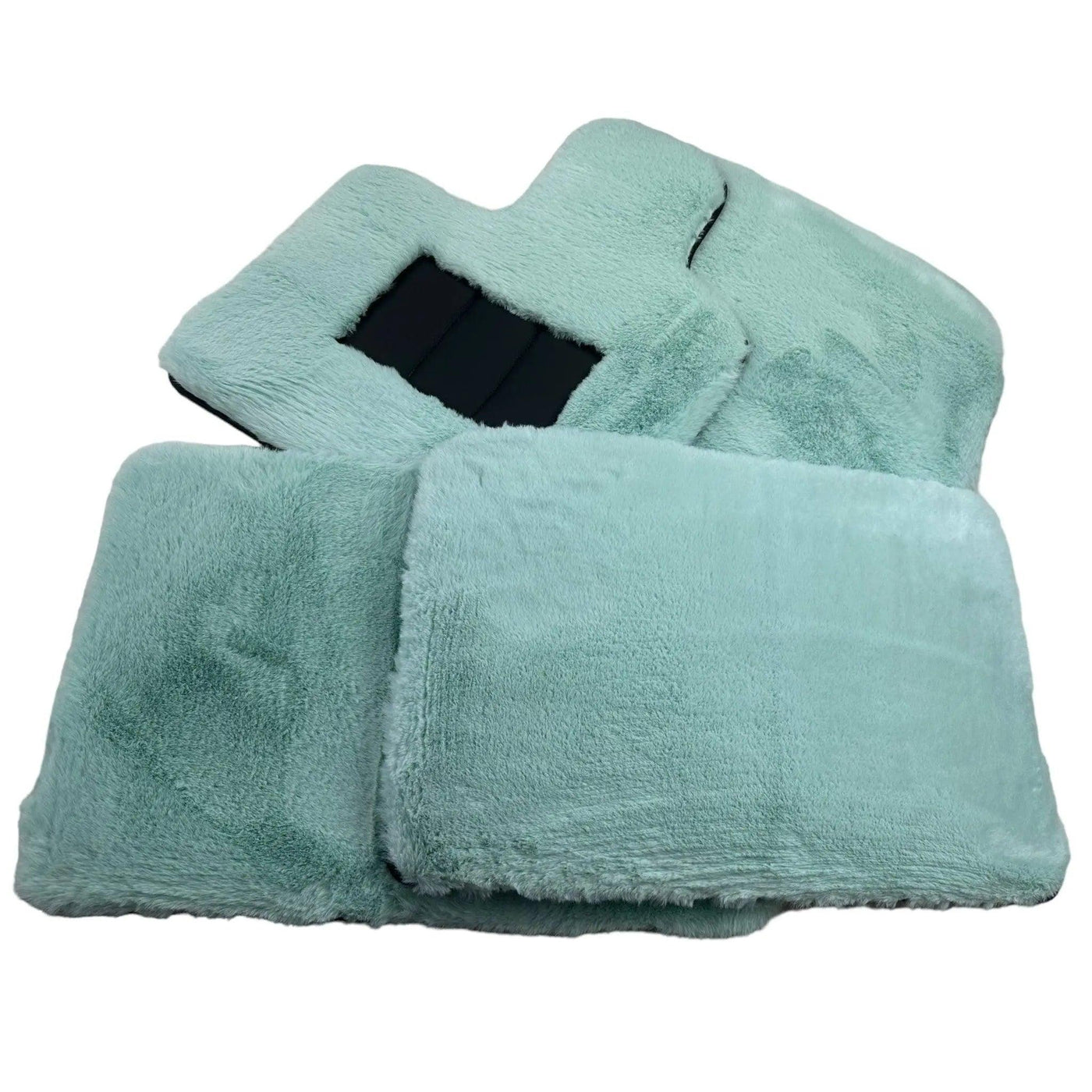 Tiffany Blue Sheepskin Floor Mats For Rolls Royce Ghost Series I (2010–2020) Er56 Design Brand - AutoWin