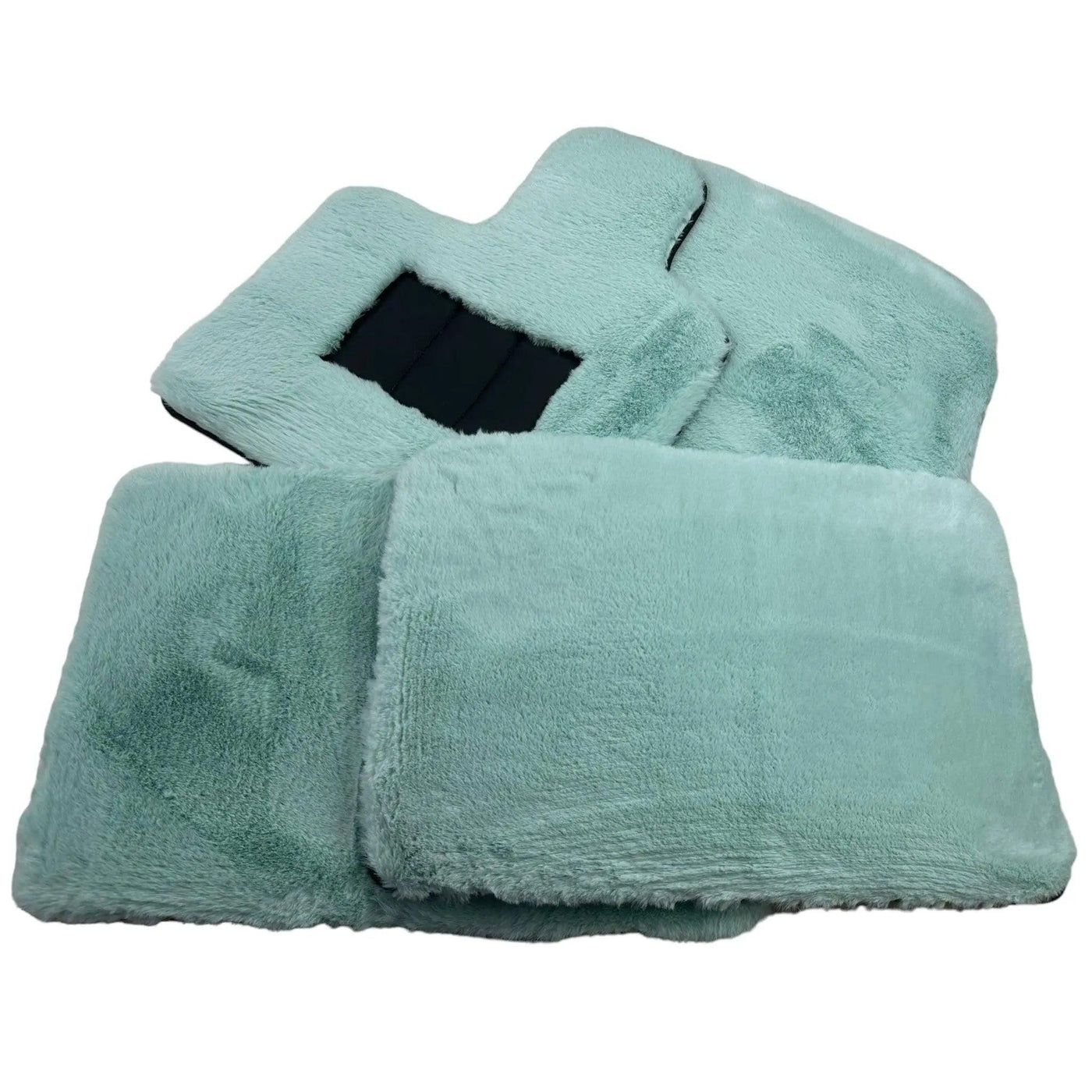 Tiffany Blue Sheepskin Floor Mats For Rolls Royce Ghost Series I (2010–2020) Er56 Design Brand - AutoWin