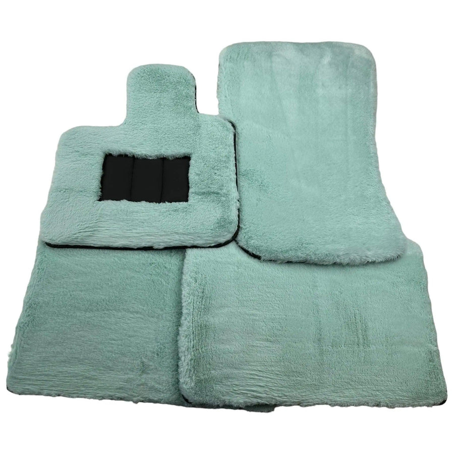 Tiffany Blue Sheepskin Floor Mats For Rolls Royce Phantom 2003–2016 Er56 Design Brand - AutoWin