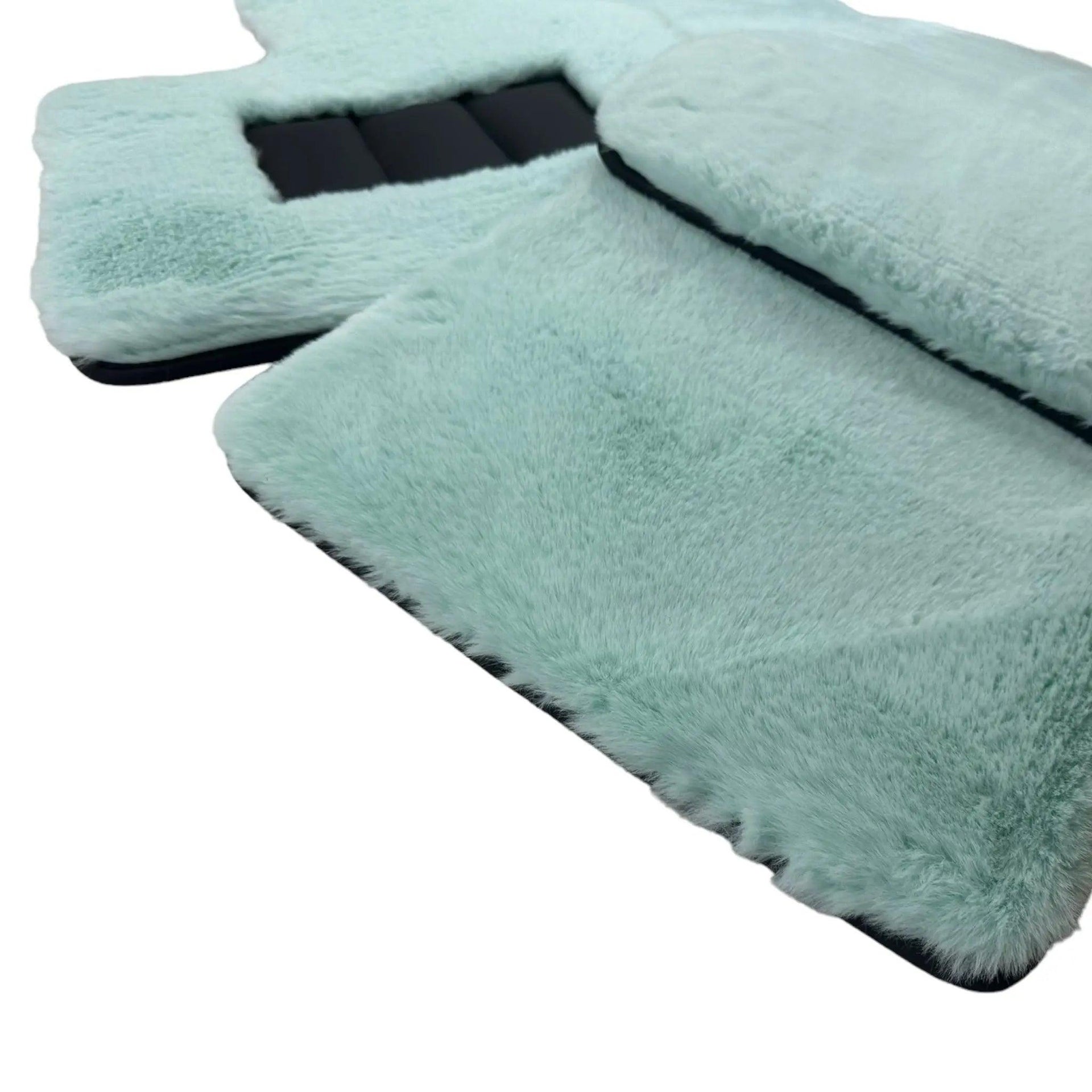 Tiffany Blue Sheepskin Floor Mats For Rolls Royce Spectre (2023-2024) ER56 Design Brand - AutoWin