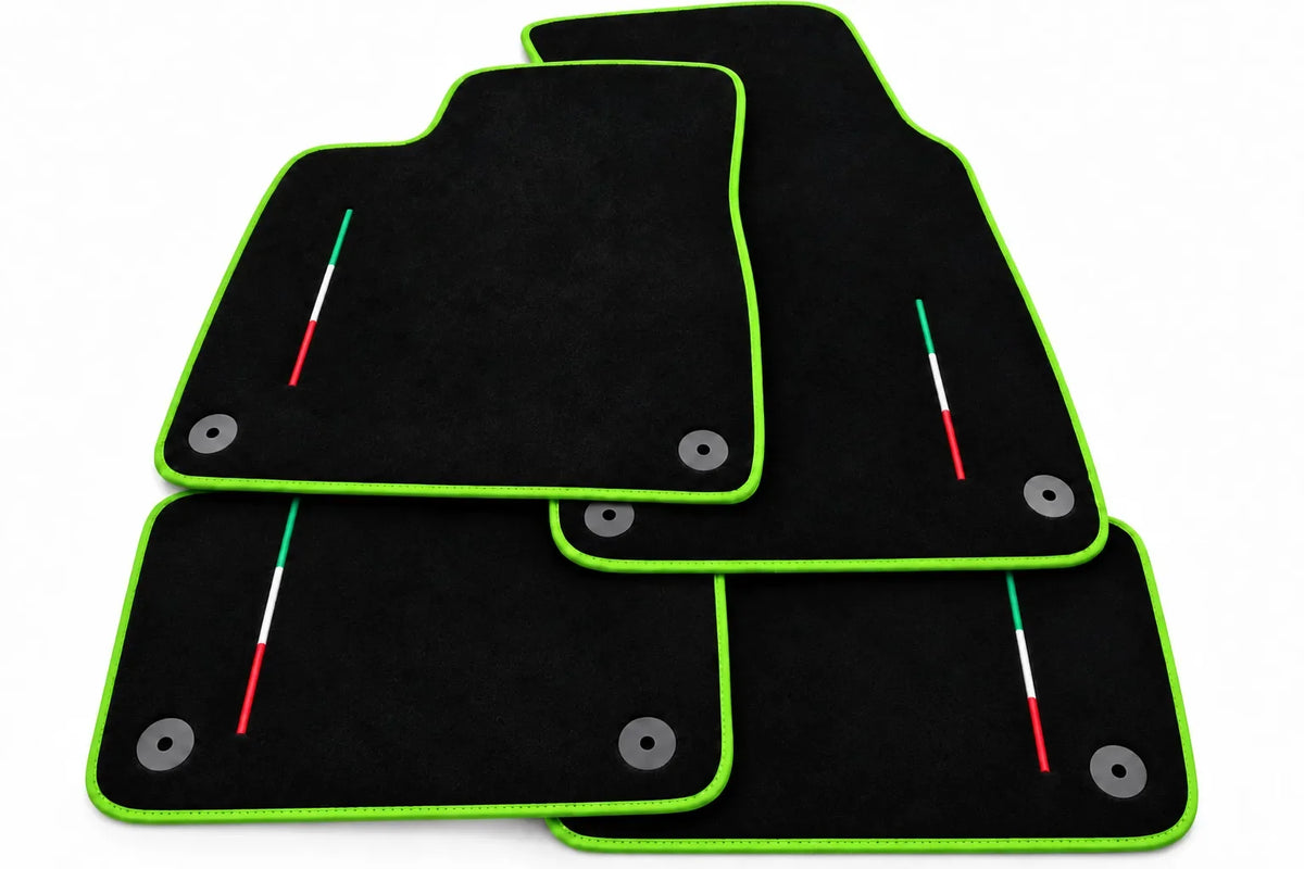 Floor Mats For Lamborghini Urus Black Tailored Black Trim - Green