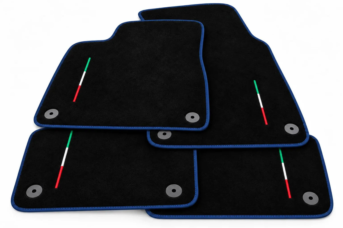 Floor Mats For Lamborghini Urus Black Tailored Yellow Edition Dark Blue trim