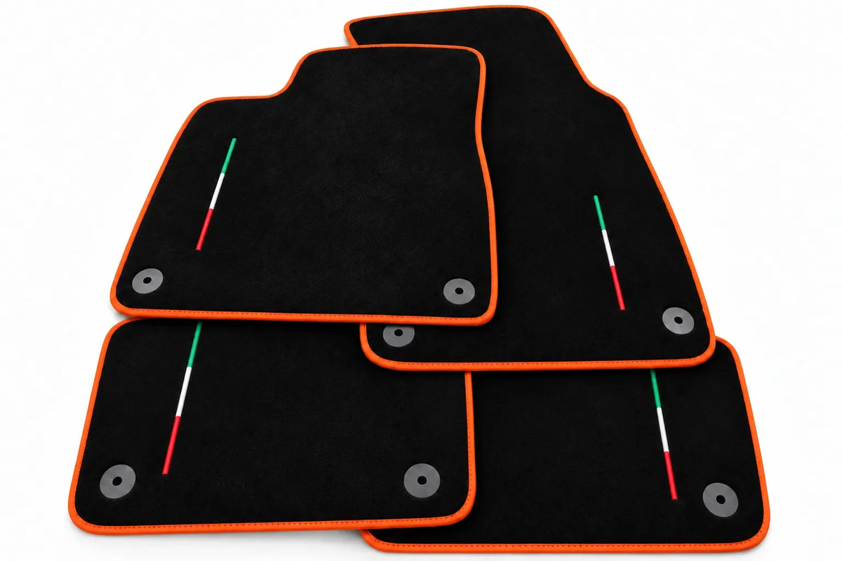 Floor Mats For Lamborghini Urus Black Tailored Yellow Edition Orange trim
