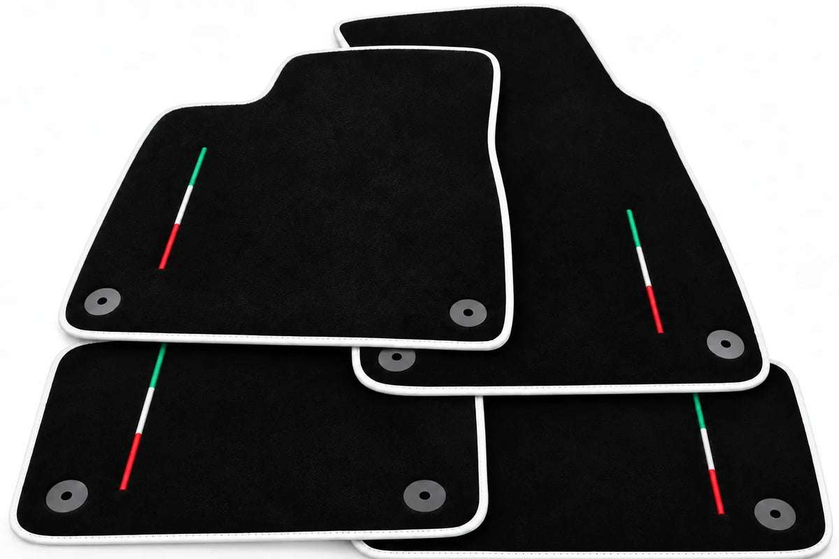 Floor Mats For Lamborghini Urus Black Tailored Yellow Edition White trim