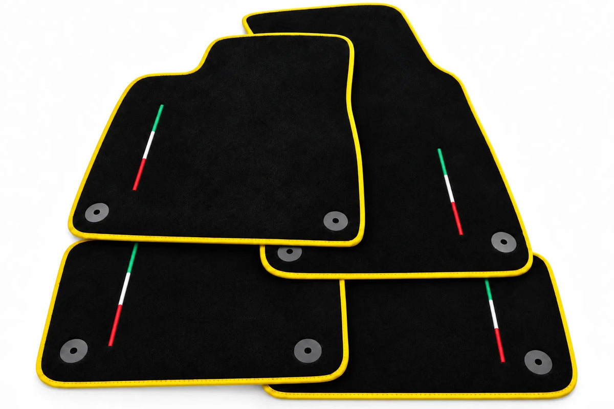 Floor Mats For Lamborghini Urus Black Tailored Yellow Edition Yellow trim