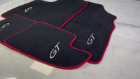 Mats de coche negros para Bentley Continental GT 2003–2011 con ribete rojo