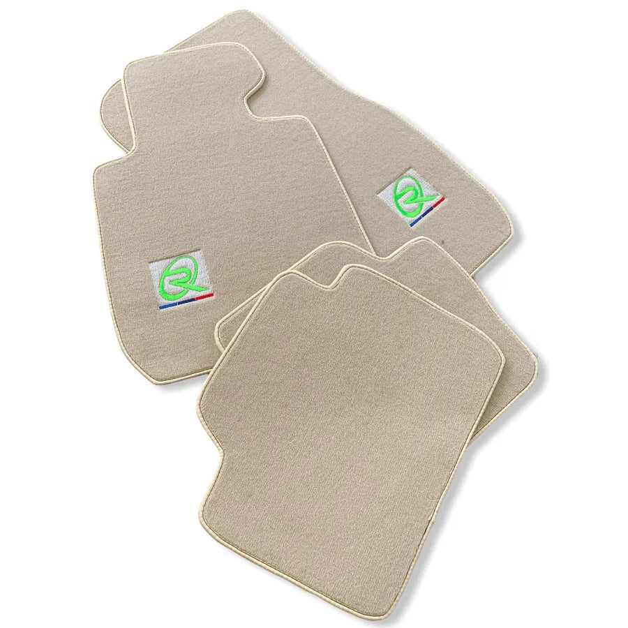 Beige Floor Mats For BMW 1 Series E87 Brand Tailored Set Perfect Fit Green Collection - AutoWin