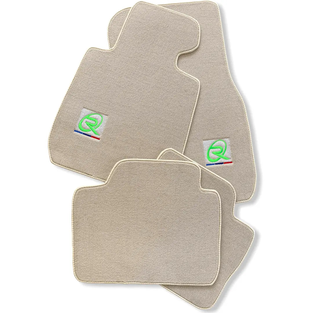 Beige Floor Mats For BMW 1 Series F20 Brand Tailored Set Perfect Fit Green - AutoWin