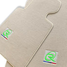 Beige Floor Mats For BMW 1 Series F20 Brand Tailored Set Perfect Fit Green - AutoWin