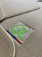 Beige Floor Mats For BMW 7 Series E66 ROVBUT Brand Tailored Set Perfect Fit Green SNIP Collection - AutoWin