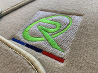 Beige Floor Mats For BMW 8 Series G14 ROVBUT Brand Tailored Set Perfect Fit Green SNIP Collection - AutoWin