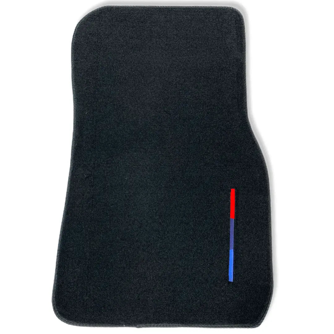 Black Floor Mats For BMW X5 Series G05 With Color Stripes Tailored Set Perfect Fit - AutoWin