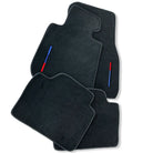 Black Floor Mats for BMW iX (2022-2024) with Color Stripes Tailored Set Perfect Fit - AutoWin