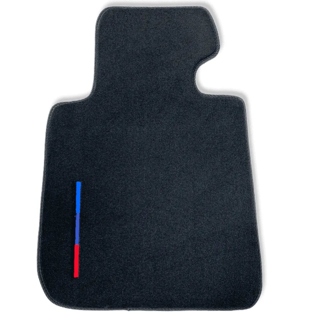 Black Floor Mats for BMW iX (2022-2024) with Color Stripes Tailored Set Perfect Fit - AutoWin