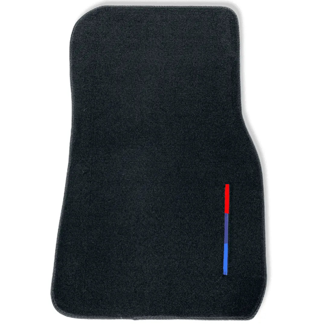 Black Floor Mats for BMW iX (2022-2024) with Color Stripes Tailored Set Perfect Fit - AutoWin