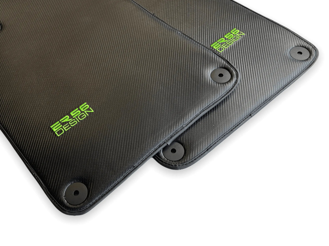 Carbon Fiber Floor Mats for Porsche 992 Gt2rs 2021-2022 Green Sewing - AutoWin