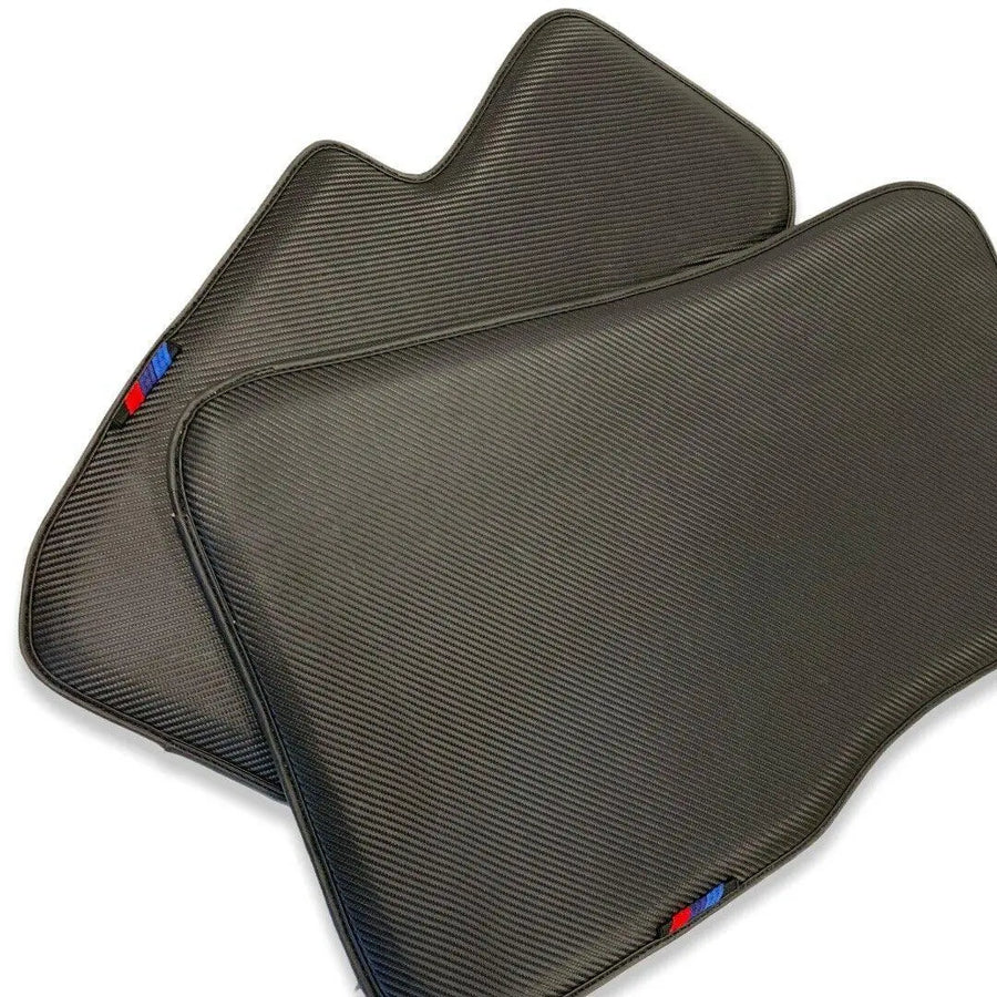 Floor Mats For BMW X6 Series G06 Black Autowin Brand Carbon Fiber Leather - AutoWin