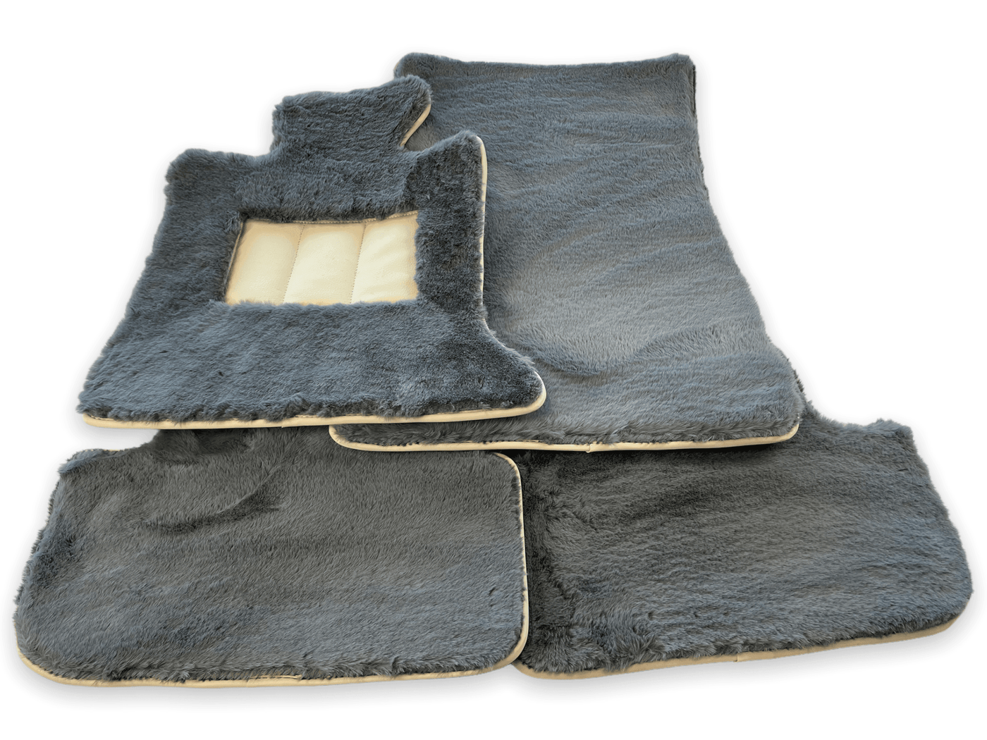 Sheepskin Floor Mats For Rolls Royce Wraith 2013–2023 Er56 Design - AutoWin