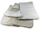 White Sheepskin Floor Mats For Rolls Royce Cullinan Rr31 2018-2023 Er56 Design Brand - AutoWin