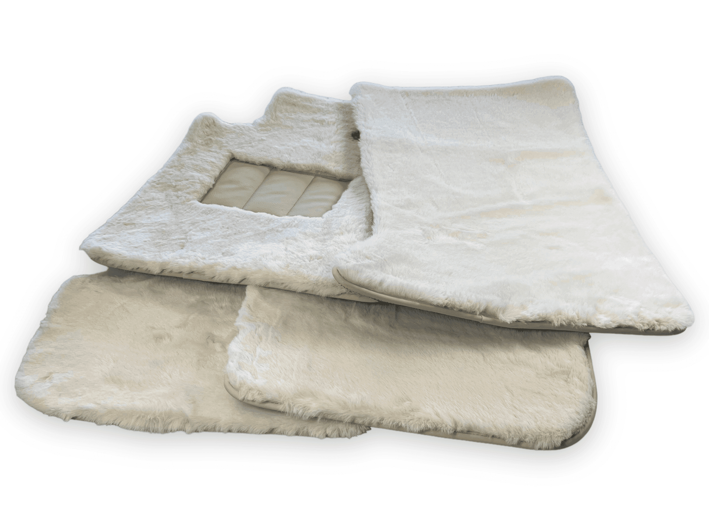 Luxury White Sheepskin Floor Mats for Rolls Phantom