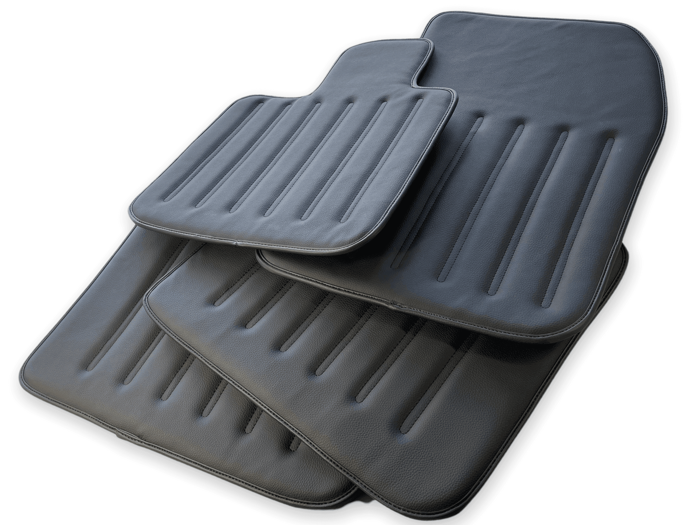 Leather Floor Mats For Rolls Royce Black Badge Phantom Drophead Coupe 2007–2016 Black - AutoWin