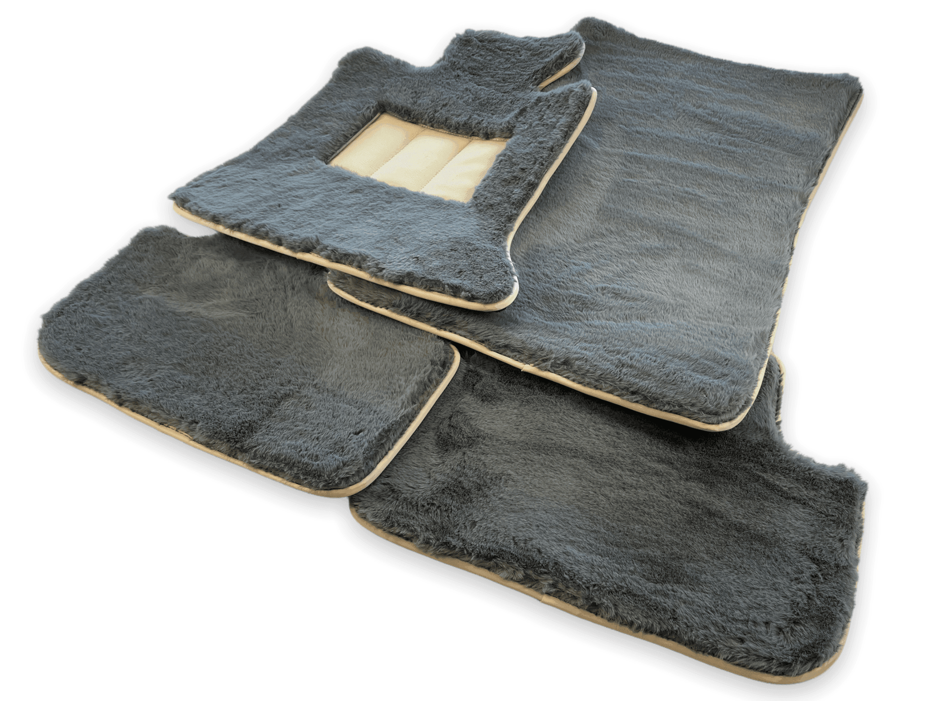 Sheepskin Floor Mats For Rolls Royce Ghost Series II (2021-2024) ER56 Design Brand - AutoWin