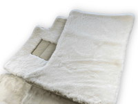 White Sheepskin Floor Mats For Rolls Royce Wraith 2013–2023 Er56 Design - AutoWin