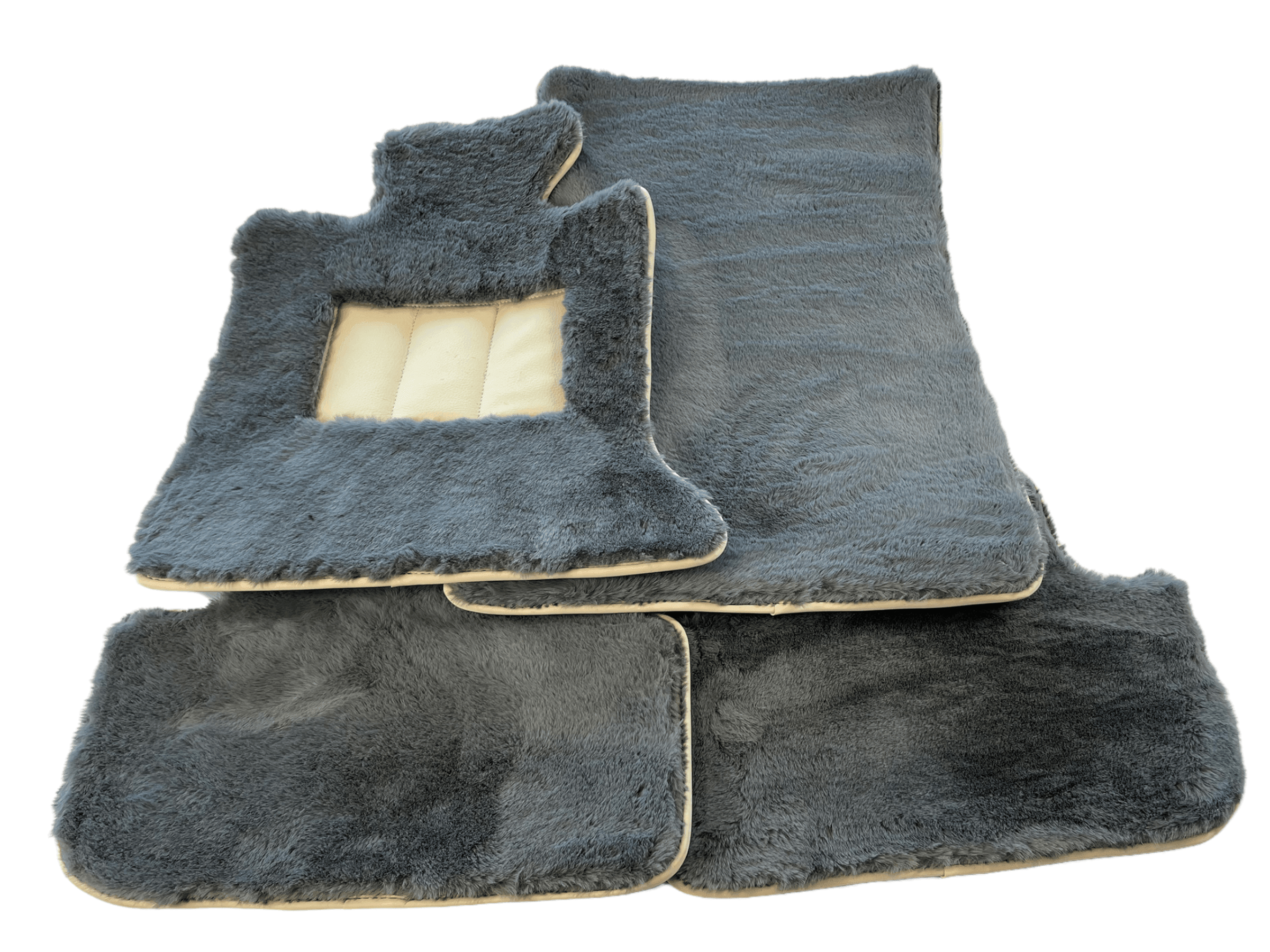 Sheepskin Floor Mats For Rolls Royce Cullinan Rr31 2018-2023 Er56 Design Brand - AutoWin
