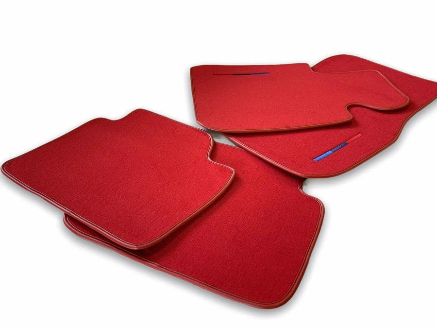 Red Floor Mats For BMW 7 Series F02 With M Package - AutoWin