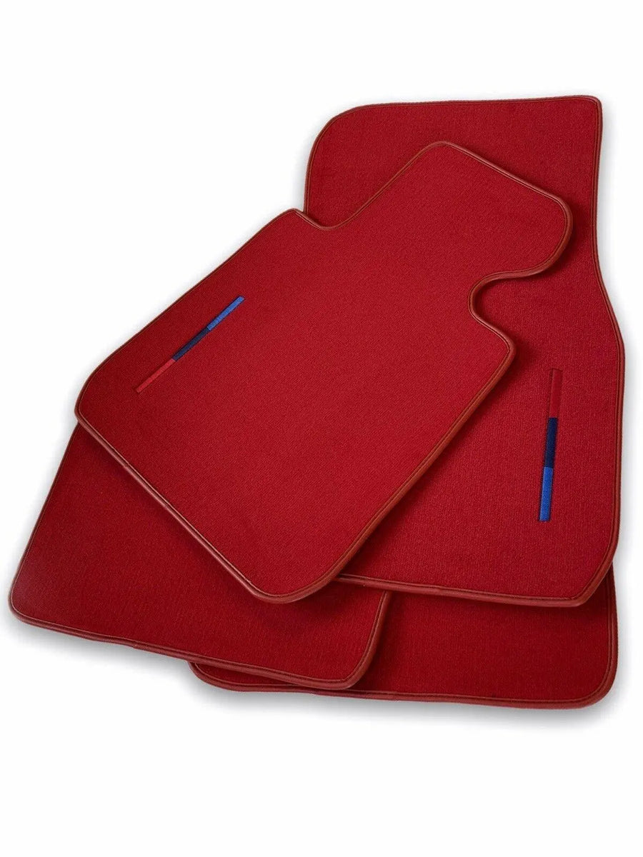 Red Floor Mats For BMW 7 Series F02 With M Package - AutoWin