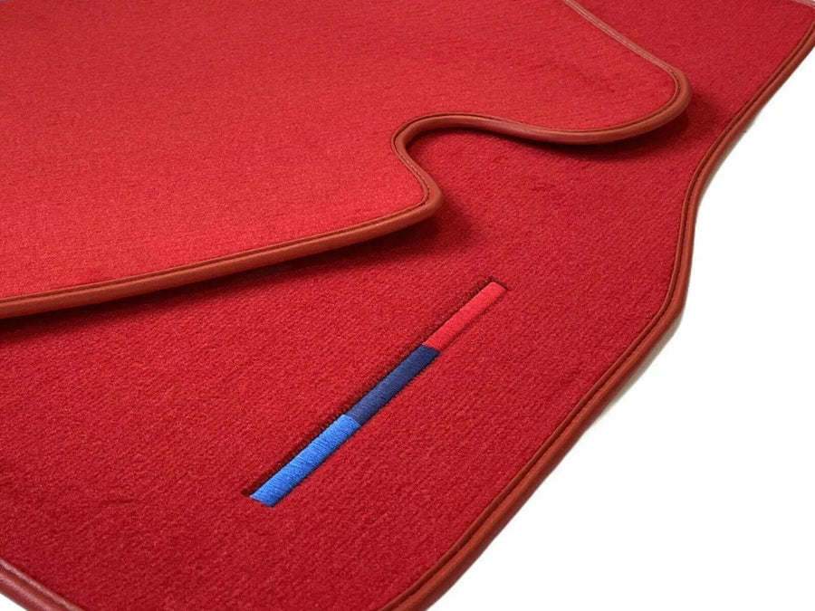 Red Floor Mats For BMW 7 Series F02 With M Package - AutoWin