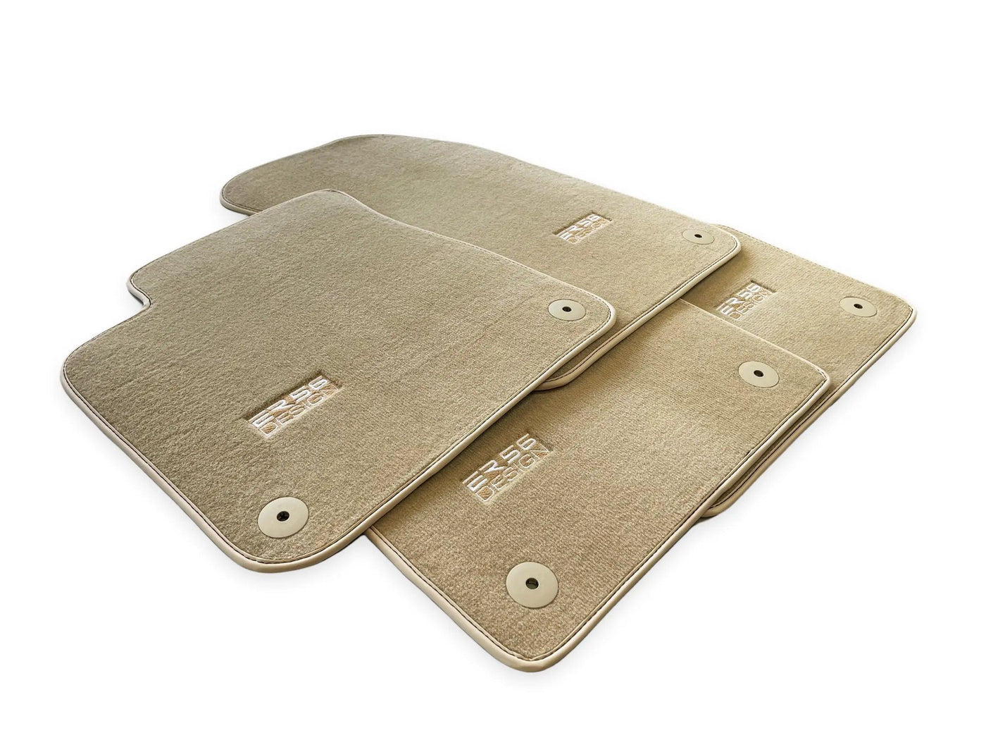 Beige Floor Mats for Audi A1 - 5-door Hatchback (2019-2024) | ER56 Design - AutoWin