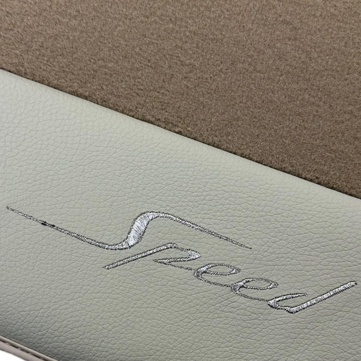Beige Floor Mats for Bentley Mulsanne (2010-2020) with Leather - AutoWin
