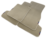 Beige Floor Mats For BMW 5 Series E60 With M Package - AutoWin